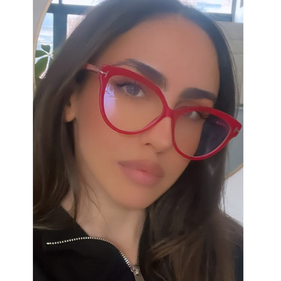 Tom Ford Accessories - NEW Tom Ford TF5763-B Red Bluelight Frames Sunglasses